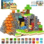 100PCS Magnetic Blocks Building Toys, STEM Learning Sensory Toys for Kids Age 3-5 4-8 5-7 8-12, Gem Cave Adventure Mine Magnet World Craft, Christmas Game Gift for for 3+ Years Old Boys Girls(0.8") - Image 2