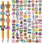 100PCS Pencil Toppers,Cute Pencil Charms for Kids Classroom Prizes & Decorations for School Supplies, Classroom Rewards Kids Incentives - Image 2