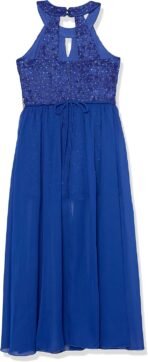 Speechless Girls' High Neck Romper Maxi Walk-Through Party Dress - Image 4