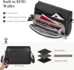 befen Genuine Leather Crossbody Purses for Women Small Crossbody Bags Purse with Built in RFID Blocking Wallet - Image 4