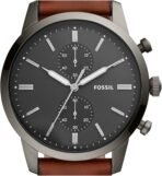 Fossil Men's Townsman Quartz Stainless Steel and Leather Chronograph Watch - Image 4