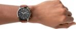 Fossil Men's Townsman Quartz Stainless Steel and Leather Chronograph Watch - Image 5