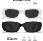 Retro Rectangle Kids Sunglasses 90’s Vintage Fashion Narrow Square Frame Glasses Shades for Girls Boys UV Protection - Image 3