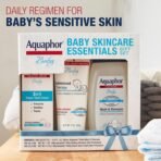 Aquaphor Baby Skin Care Essentials Gift Set with Baby Wash and Shampoo (16.9 Fl Oz) + Healing Ointment for Chapped Skin and Drool Rash (7Oz) + Diaper Rash Cream (3.5Oz), Hypoallergenic - Image 3