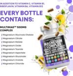 Clean Nutraceuticals Magnesium Complex with Magnesium Glycinate Citrate Malate Oxide Taurate Aspartate Orotate & Mag Chloride, Zinc Copper Manganese & Vitamin C B1 B2 B6 B12 Complex - 1Pack - Image 8