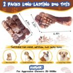 Dog Chew Toys for Aggressive Chewers：2 Pack Indestructible Dog Toy for Large Breed- Tough Nylon Teething Bone Toy to Keep Them Busy - Image 5