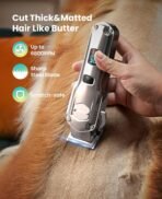 oneisall Dog Clippers for Grooming Thick/Heavy Coats, 4-in-1 Dog Grooming Kit Low Noise with Stainless Steel Blade, Cordless Dogs Paw Trimmer Pet Nail Grinder for Small & Large Dogs Cats Animals - Image 3