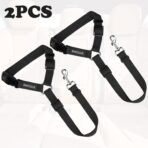 BWOGUE 2 Packs Dog Cat Safety Seat Belt Strap Car Headrest Restraint Adjustable Nylon Fabric Dog Restraints Vehicle Seatbelts Harness - Image 3