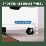 DEVAISE 5-Drawer Wood Drawer Cabinet, Office Storage Cabinet with Adjustable Shelf & Wheels, Printer Stand for Home Office, White - Image 4