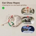 Potaroma Cat Toys Chew Ropes 3Pcs with Refillable Natural Catnip, Safe Teeth Cleaning Toy for Indoor Kittens, Interactive Cat Nip Kitty Toys for All Breeds 19.5 Inches - Image 3