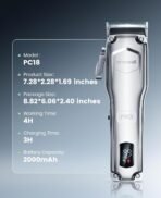 oneisall Dog Clippers for Grooming Thick Hair,Low Noise Dogs Grooming Kit with Detachable Stainless Steel Blade,Dog Shaver for Thick/Matted/Knotted/Fine/Wave/Curly Hair,PC18 - Image 6