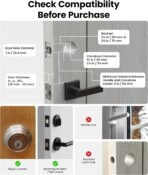 Lockin Veno Go Palm Vein Smart Lock with Built-in Wi-Fi & Matter, Keyless Entry Smart Deadbolt Door Lock, 5 Unlock Methods, ANSI Grade 3 Security, 7-Month Rechargeable Battery, IP53 Waterproof - Image 9