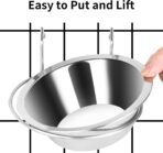 2PCS Kennel Water Bowl Hanging,Stainless Steel Puppy Bowls for Small Dog Cage,Kennel, Crate, Catio Accessories,Dog Crate Water Bowl Dish Feeder Food Holder No Spill(8oz/1cup) - Image 5