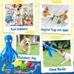 KIPRITII 9-Pack Interactive Puppy Dog Toys for Small Dogs No-Stuffing Squeaky Octopus-Shaped Toy, Cute Plush & Engaging Chew Toys for Puppy Teething to Keep Them Busy - Image 5