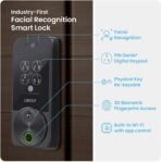 Lockly Visage Zeno Series Smart Lock, Facial Recognition & Fingerprint Keyless Entry Door Lock, Built-in Wi-Fi Deadbolt with Apple Home Key, PIN Genie Keypad, App Remote Control (Matte Black) - Image 3
