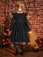 Arshiner Toddler Girls Tutu Dress Princess Tiered Tulle Long Sleeve Bowknot Birthday Party Dresses - Image 7