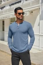 COOFANDY Men's Henley Shirts Long Sleeve Casual Button Shirts Fashion Lightweight Pullover Shirts - Image 3