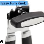 GORILLA GRIP Heavy Duty Stainless Steel Smooth Edge Manual Can Opener and Bottle Openers, US Designed, Soft Comfortable Handle, Oversized Handheld Turn Knob, Multifunctional Kitchen Tool, Black - Image 5