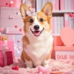20 PCS Cute Dog Hair Bows with Rubber Bands Elastic Handmade Mix Style Lace Rhinestone Pearls for Furry Puppy Cat Pet Girl, Pink - Image 6