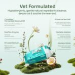 HICC PET Wipes for Dogs & Cats, Cleansing Deodorizing & Soothing Allergy Infections Anal Gland Pets Wipes with Coconut Oil - Dog Grooming Wipes for Butt and Paw - Hypoallergenic & Vet Recommended - Image 4