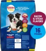 Kibbles 'n Bits Dry Dog Food, Savory Bacon & Steak Flavor for Adult Dogs 16 lb. Bag - Image 3