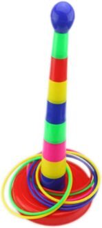 Ogrmar 18" Colorful Plastic Sport Ring Toss Game Set for Kids - Image 3