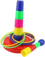 Ogrmar 18" Colorful Plastic Sport Ring Toss Game Set for Kids - Image 5