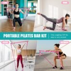 Pilates Bar Kit with Resistance Bands, Pilates Workout Equipment for Legs, Hip, Waist, Arm, Squats Exercise Equipment for Home Workouts, Adjustable 3-Section Pilates Bar Kit for Women & Men - Image 4
