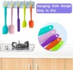 Silicone Spatula Set, 5 Piece Food Grade Rubber Spatulas for Baking, Cooking, and Mixing High Heat Resistant Non Stick Dishwasher Safe BPA-Free (Multicolor) - Image 4