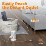 TESSAN Tower Power Strip with Individual Switches, Surge Protector with 12 Outlets, 5 USB Ports(2 USB C), Flat Extension Cord 10 Ft, 1250W, Charging Station for Multiple Devices, for Office, Dorm - Image 6