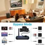 Bluetooth Transmitter Receiver 3-in-1 Bluetooth 5.3 Audio Adapter for 2 Headphones with Bypass Volume Control ON/Off Switch LCD Display 3.5mm Aux/Optical/RCA for Home Stereo TV Speaker PC - Image 4