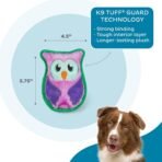 Outward Hound Durablez Minis – Squeaky Plush Dog Toy, No Stuffing for Less Mess, Interactive & Tough, Jumbo Squeaker, Puppies & Small Dogs, Owl, 5.8" - Image 4