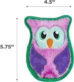 Outward Hound Durablez Minis – Squeaky Plush Dog Toy, No Stuffing for Less Mess, Interactive & Tough, Jumbo Squeaker, Puppies & Small Dogs, Owl, 5.8" - Image 6