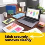 Post-it Mini Notes, 1 3/8 in. x 1 7/8 in., 18 Sticky Notes Pads, 100 Sheets per Pad, Poptimistic Collection, New Year Organization or Second Semester School Supplies - Image 4