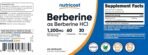 Nutricost Berberine HCl 1200mg , 60 Vegetarian Capsules - Gluten Free & Non-GMO - Image 7