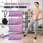 Ankle Resistance Bands with Cuffs, Ankle Bands for Working Out, Kickbacks Hip, Leg Glute Exercise Equipment with Training Poster, Resistance Workout Equipment for Women - Image 3