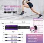 Ankle Resistance Bands with Cuffs, Ankle Bands for Working Out, Kickbacks Hip, Leg Glute Exercise Equipment with Training Poster, Resistance Workout Equipment for Women - Image 5