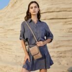 BOSTANTEN Vegan Leather Small Crossbody Bags for Women Designer Cell Phone Bag Wallet Purses Adjustable Strap - Image 3