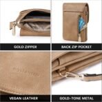 BOSTANTEN Vegan Leather Small Crossbody Bags for Women Designer Cell Phone Bag Wallet Purses Adjustable Strap - Image 6