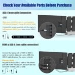 KEFEYA Laptop Screen Extender, 14" FHD 1080P IPS Laptop Monitor Extender Dual Screen, Portable Monitor for Laptops 13-17" with USB-C/HDMI Port, Plug n Play for Windows/Mac/Android/Switch/PS5 - Image 3