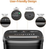 Amazon Basics 8-Sheet High Security Cross Cut Paper and Credit Card Shredder with P-4 Security, Auto Shut-off, Black - Image 3