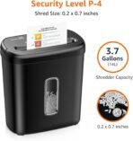 Amazon Basics 8-Sheet High Security Cross Cut Paper and Credit Card Shredder with P-4 Security, Auto Shut-off, Black - Image 4