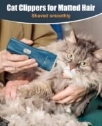 oneisall Pet Clipper for Cat Matted Hair, Pet Shaver for Cats Quiet Pet Clippers Waterproof Cordless Cat Clippers for Matted Long Hair with Storage Bag (Green) - Image 3