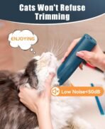 oneisall Pet Clipper for Cat Matted Hair, Pet Shaver for Cats Quiet Pet Clippers Waterproof Cordless Cat Clippers for Matted Long Hair with Storage Bag (Green) - Image 5