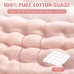 MUKIN Baby Washcloths and Burp Cloths, Soft Absorbent Towels for Newborns, 6 Pack, 12x12 Inches (Pink) - Image 6