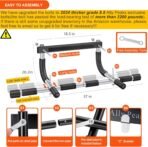 Ally Peaks Pull Up Bar for Doorway | Thickened Steel Max Limit 440 lbs Upper Body Fitness Workout Bar| Multi-Grip Strength for Doorway | Indoor Chin-Up Bar Fitness Trainer for Home Gym Portable - Image 5