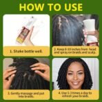 Loc Moisturizing Spray for Dull, Dry Locs - Daily Passion Fruit Hair and Scalp Moisturizer for Dreadlocks, Sisterlocks, Microlocks, Braids- Lightweight Refreshing Moisturizer Loc Spray for Anti-frizz - Image 4