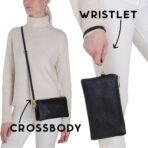 Humble Chic NY Vegan Leather Wristlet Purse for Women - Small Clutch Purse with Shoulder and Wrist Straps - Image 5