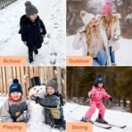 Kids Dinosaur Hat Scarf Gloves Set, Winter Warm Fleece Pompom Beanie Knit Scarf Christmas Gifts for Girls Boys 4-10 yr - Image 7