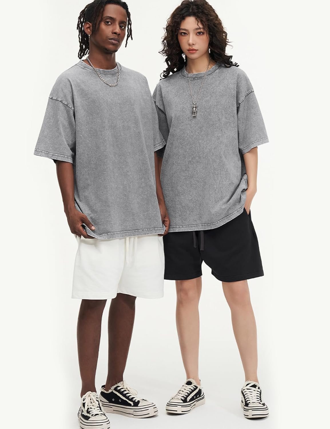 Arssm 3 Pack Men Oversized T Shirts Vintage Tee Loose Fit Short Sleeve Casual Streetwear Baggy Washed Unisex Tops - Image 5